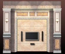 欧式电视背景墙设计图片