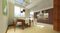 厨房设计现代风格家装设计厨房餐厅效果图图片