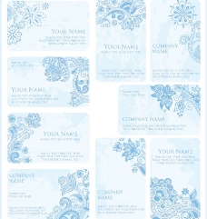 名片模板欧式花纹花朵花卡名片卡片图片