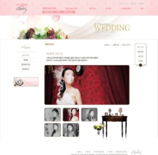 韩国菜婚纱网页模板图片