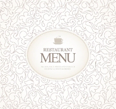 茶欧式花纹西餐厅菜单封面图片