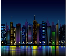 房地产背景城市建筑城市夜景图片