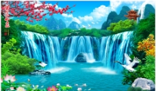 气吞山河山水风景装饰画图片