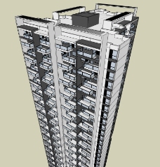 草图大师模型SketchUp高层城市建筑图片