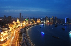 上江上海外滩夜色黄浦江图片