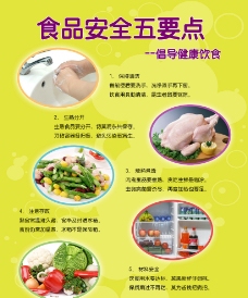 绿色蔬菜食品安全展板图片
