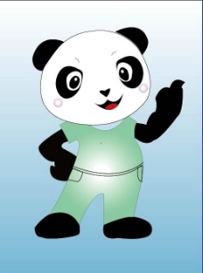 绿色熊猫图片