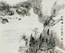 秋溪图图片