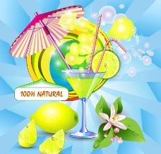 夏日动感水果汁背景图片