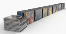 3D光碟一组CD光碟3D模型图片