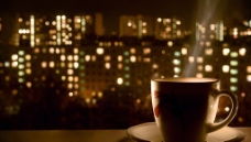 咖啡杯城市图片