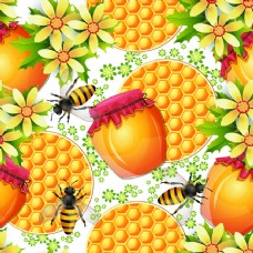 鲜花蜂蜜背景
