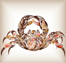 螃蟹花纹图片