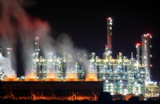 工业石油石油工业基地夜景
