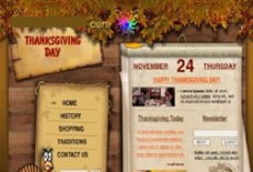 感恩节网页模板