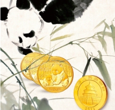 熊猫金币图片