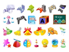 玩具游戏矢量儿童玩具素材游戏机